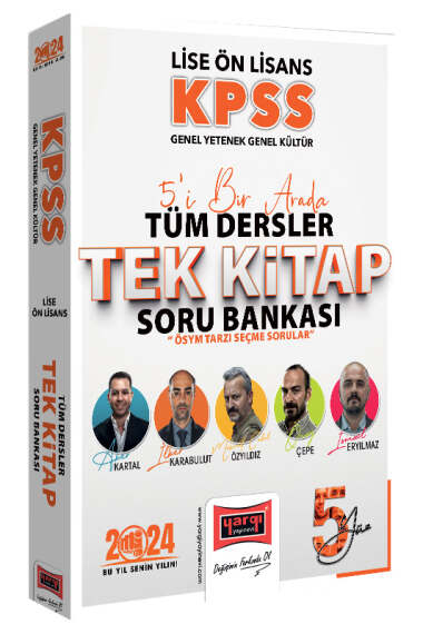 2024 KPSS Lise Ön Lisans GK-GY 5Yüz Ekibi Tüm Dersler Tek Kitap Soru Bankası ANKA Fotokopi