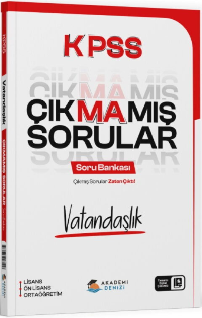 KPSS Vatandaşlık Çıkmamış Sorular Soru Bankası Akademi Denizi ANKA Fotokopi