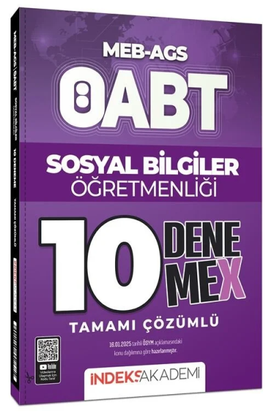 2025 ÖABT MEB-AGS Sosyal Bilgiler Öğretmenliği 10 DenemeX Çözümlü İndeks Akademi Yayıncılık ANKA Fotokopi
