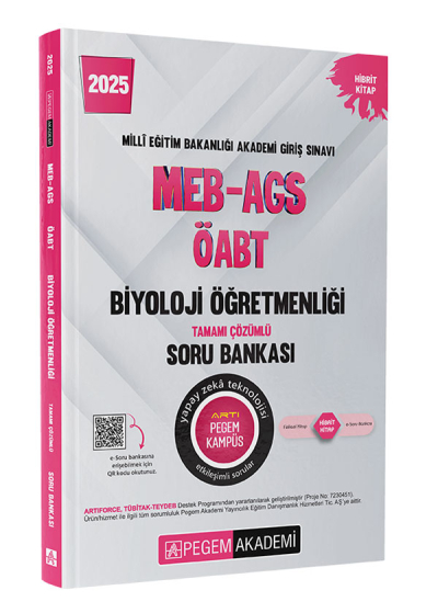 2025 MEB-AGS-ÖABT Biyoloji Tamamı Çözümlü Soru Bankası Pegem Yayınları ANKA Fotokopi