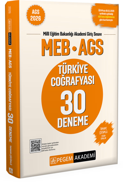 2026 MEB AGS Türkiye Coğrafyası 30 Deneme Pegem Akademi ANKA Fotokopi