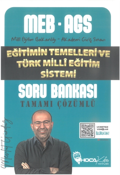 MEB-AGS Eğitimin Temelleri ve Türk Milli Eğitim Sistemi Soru Bankası Çözümlü Hoca Kafası Yayınları ANKA Fotokopi