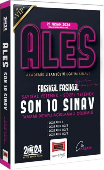 2024 ALES Son 10 Sınav Fasikül Fasikül Çıkmış Sorular (21 Nisan 2024 Sınavı Dahil) Yargı Yayınevi ANKA Fotokopi