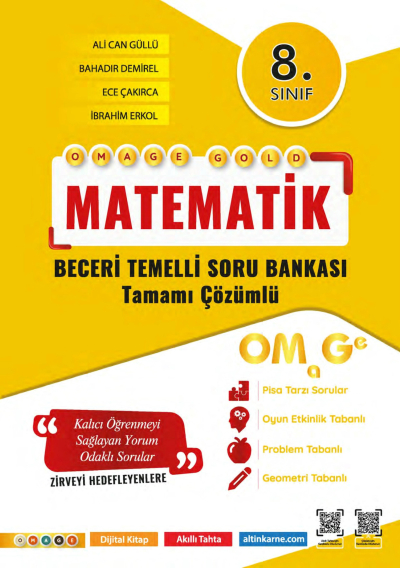 8. Sınıf Omage Gold Matematik Soru Bankası Omega Yayınları ANKA Fotokopi