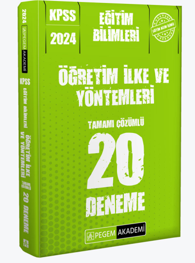 2024 KPSS Eğitim Bilimleri Öğretim İlke ve Yöntemleri 20 Deneme ANKA Fotokopi
