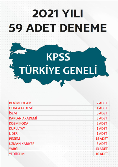 59 ADET TG DENEME 2021 YILI TG LİSTEMİZDEKİ TÜM YAYINLARI KAPSAR (TG149-TG159 ARASI) ANKA Fotokopi