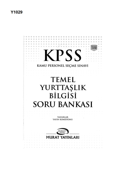 KPSS VATANDAŞLIK SORU BANKASI ÇÖZÜMLÜ ANKA Fotokopi