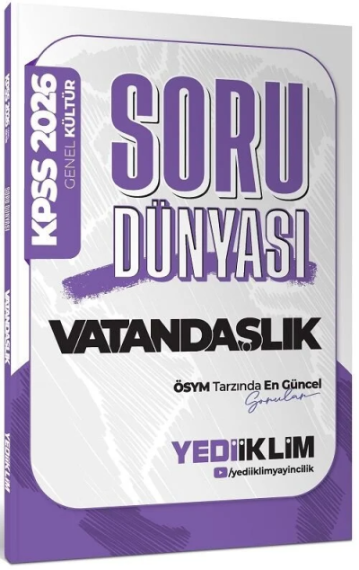 2026 KPSS Genel Yetenek Vatandaşlık Soru Dünyası Yediiklim Yayınları ANKA Fotokopi