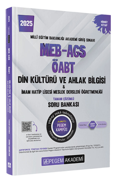 2025 MEB-AGS-ÖABT Din Kültürü ve Ahlak Bilgisi-İmam Hatip Lisesi Mes. Lisesi Tam. Çöz. Soru Bankası Pegem Yayınları ANKA Fotokopi
