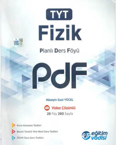 TYT Fizik Planlı Ders Föyü PDF Eğitim Vadisi Yayınları ANKA Fotokopi