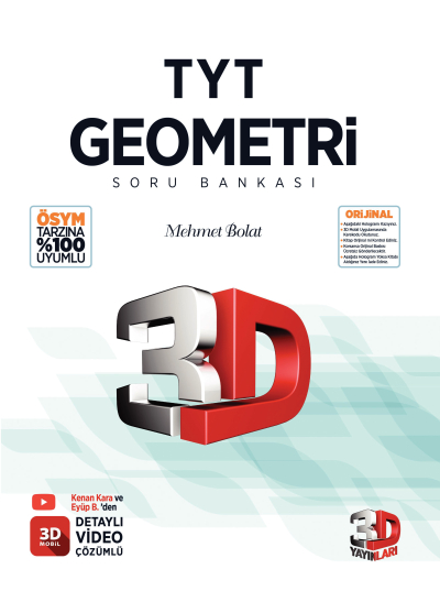TYT 3D Geometri Tamamı Video Çözümlü Soru Bankası ANKA Fotokopi