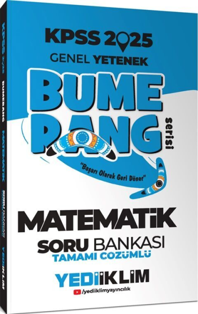 2025 KPSS Genel Yetenek Bumerang Matematik Tamamı Çözümlü Soru Bankası Yediiklim Yayınları ANKA Fotokopi