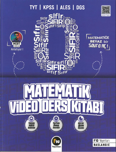 TYT KPSS ALES DGS Sıfırdan Matematik Video Ders Kitabı F10 Yayınları ANKA Fotokopi
