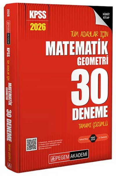 2026 KPSS Tüm Adaylar İçin Matematik Geometri 30 Deneme Tamamı Çözümlü Pegem Yayınları ANKA Fotokopi