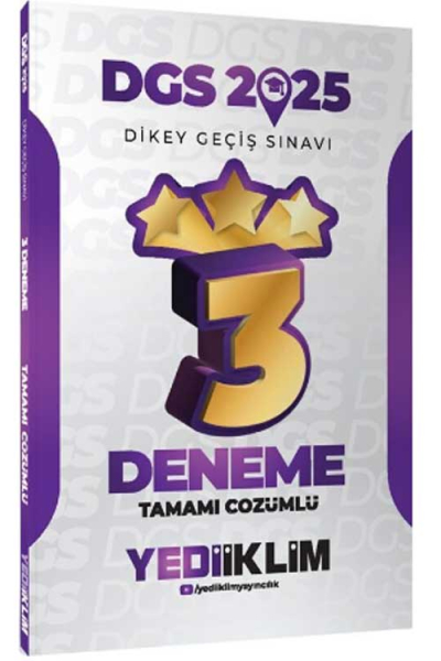 2025 DGS Tamamı Çözümlü 3 Yıldız Deneme Yediiklim Yayınları ANKA Fotokopi