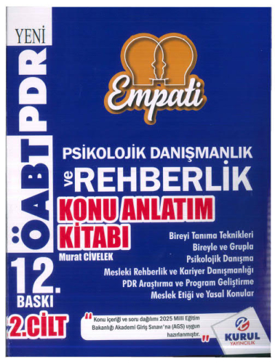 2025 ÖABT Empati Psikolojik Danışmanlık ve Rehberlik Konu Anlatımlı 2. Cilt ANKA Fotokopi