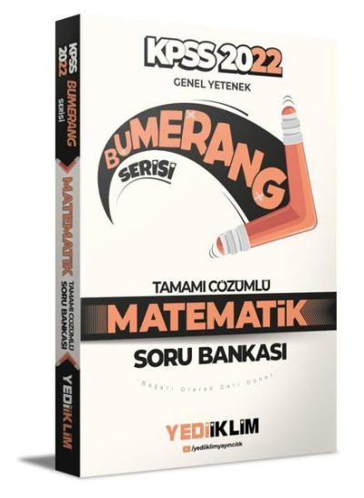 2022 KPSS Genel Yetenek Bumerang Matematik Tamamı Çözümlü Soru Bankası ANKA Fotokopi