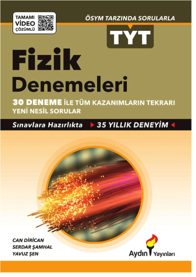 TYT Fizik Denemeleri Tamamı Video Çözümlü Aydın Yayınları ANKA Fotokopi