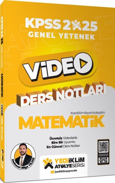 2025 KPSS Matematik Genel Yetenek Atölye Serisi Video Ders Notları Yediiklim Yayınları ANKA Fotokopi