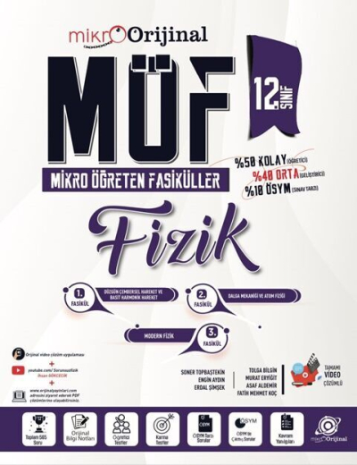 Mikro 12. Sınıf Fizik MÖF Mikro Öğreten Fasiküller Orijinal Yayınları ANKA Fotokopi