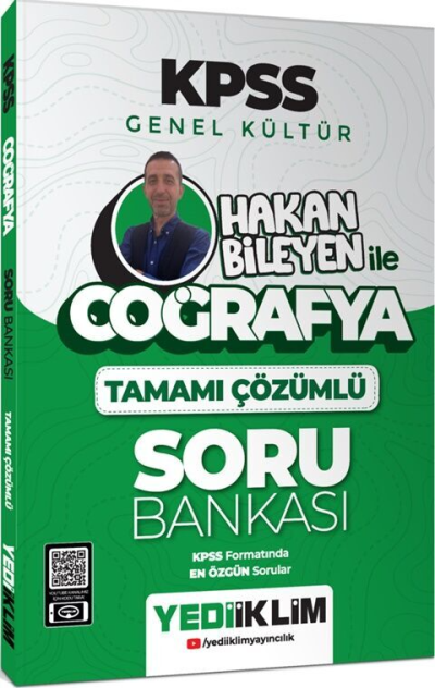 2025 KPSS Genel Kültür Coğrafya Hakan Bileyen İle Tamamı Çözümlü Soru Bankası Yediiklim Yayınları