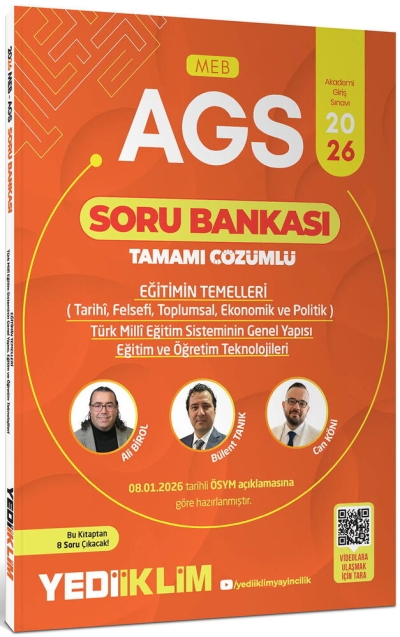 2026 MEB AGS Eğitimin Temelleri ve Temel Kavramlar Türk Milli Eğitim Sisteminin Tamamı Çözümlü Soru Bankası Yediiklim Yayınları ANKA Fotokopi