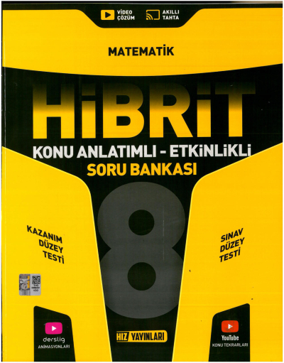 8. Sınıf Matematik HİBRİT Konu Anlatımlı Etkinlikli Soru Bankası Hız Yayınları ANKA Fotokopi