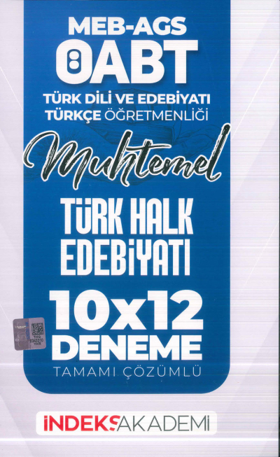 2025 ÖABT MEB-AGS Türk Dili Edebiyatı-Türkçe Türk Halk Edebiyatı 10x12 Deneme Çözümlü İndeks Akademi Yayıncılık