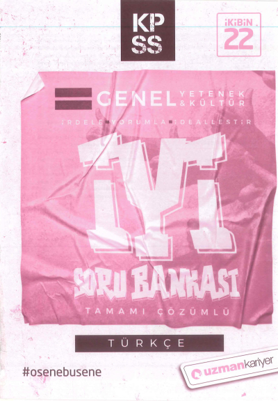 GY GK TÜRKÇE İYİ ÇÖZÜMLÜ SORU BANKASI ANKA Fotokopi