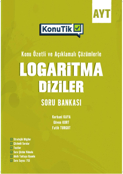 AYT KonuTik Logaritma Diziler Soru Bankası Okyanus Yayınları ANKA Fotokopi