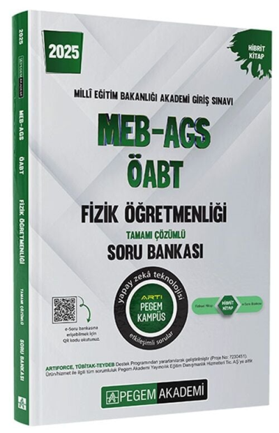 2025 MEB-AGS-ÖABT Fizik Öğretmenliği Tamamı Çözümlü Soru Bankası Pegem Akademi Yayıncılık ANKA Fotokopi