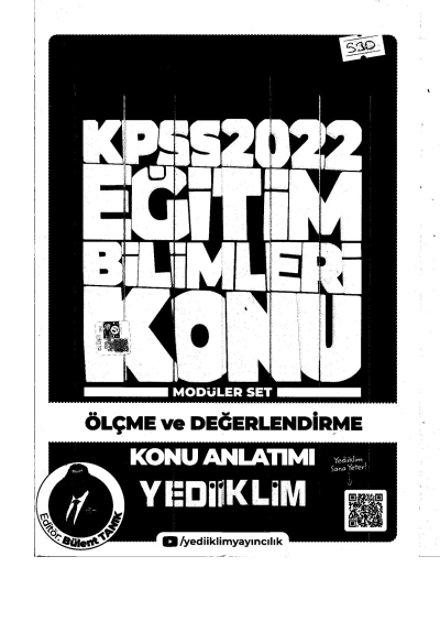 2022 KPSS Ölçme ve Değerlendirme Konu Anlatımı Modüler Set
