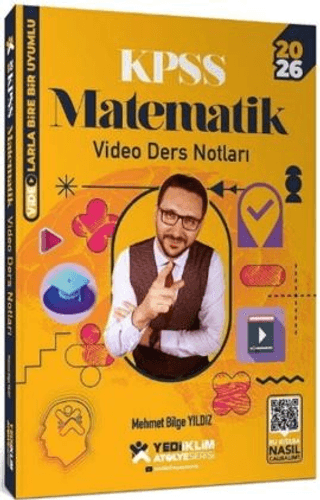 2026 KPSS Matematik Atölye Video Ders Notları Mehmet Bilge Yıldız Yediiklim Yayınları ANKA Fotokopi