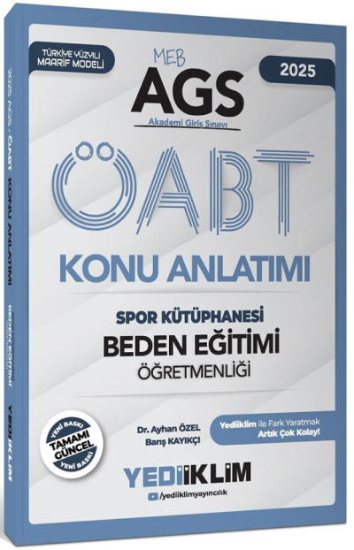 2025 MEB AGS ÖABT Beden Eğitimi Öğretmenliği Spor Kütüphanesi Konu Anlatımı Yediiklim Yayınları ANKA Fotokopi