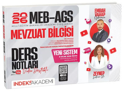 2026 MEB-AGS Mevzuat Bilgisi Video Ders Notları İndeks Akademi Yayıncılık