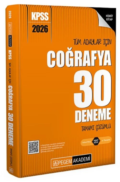 2026 KPSS Tüm Adaylar İçin Coğrafya 30 Deneme Tamamı Çözümlü Pegem Yayınları ANKA Fotokopi