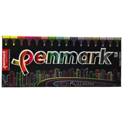 Penmark Fosforlu Kalem 16 Renk Set Süper Kutu ANKA Fotokopi