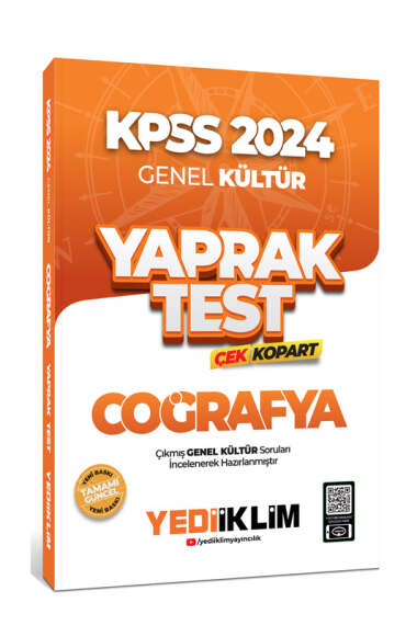 2024 KPSS Genel Kültür Coğrafya Çek Kopart Yaprak Test ANKA Fotokopi