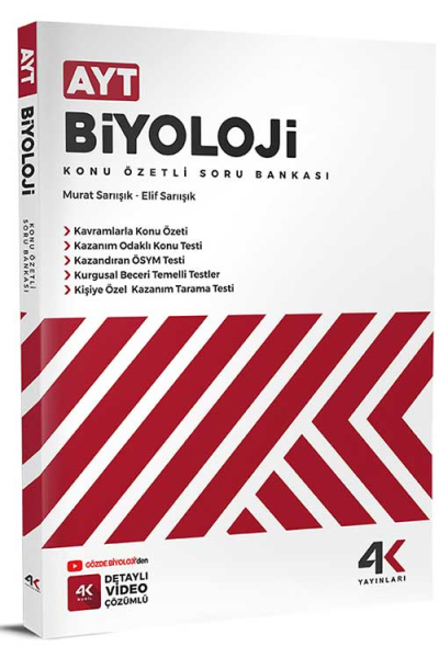 AYT Biyoloji Özetli Soru Bankası 4K Yayınları ANKA Fotokopi