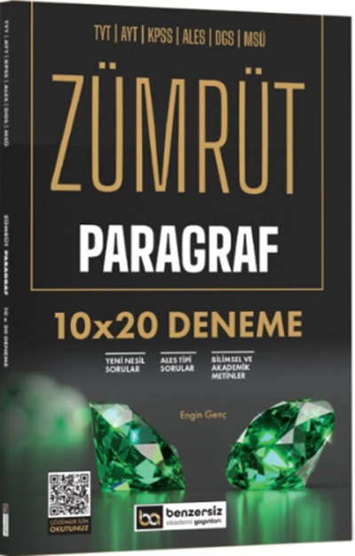 Zümrüt Paragraf 10x20 Deneme Benzersiz Akademi Yayınları ANKA Fotokopi