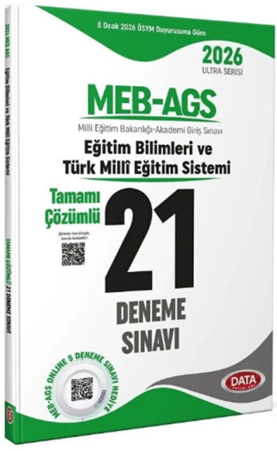 2026 MEB-AGS Eğitim Bilimleri ve Türk Milli Eğitim Sistemi 21 Deneme Çözümlü Ultra Serisi Data Yayınları ANKA Fotokopi