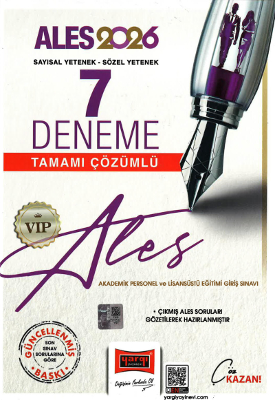2026 ALES VIP Sayısal Sözel Yetenek Tamamı Çözümlü 7 Deneme Yargı Yayınları ANKA Fotokopi