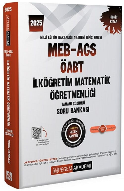 2025 MEB-AGS-ÖABT İlköğretim Matematik Öğretmenliği Tamamı Çözümlü Soru Bankası Pegem Akademi Yayıncılık ANKA Fotokopi