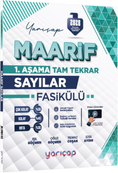 2028 TYT Sayılar Maarif Fasikülü 1. Aşama YarıÇap Yayınları ANKA Fotokopi