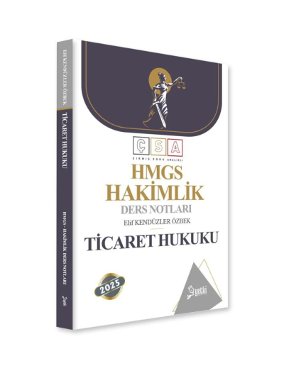 Çıkmış Soru Analizli Ticaret Hukuku Hakimlik Ders Notları Yetki Yayınları ANKA Fotokopi