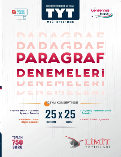 TYT Paragraf 25 X 25 Denemeleri Limit Yayınları ANKA Fotokopi