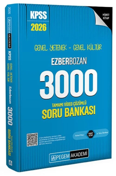 2026 KPSS Genel Yetenek Genel Kültür Ezberbozan 3000 Tamamı Video Çözümlü Soru Bankası Pegem Akademi Yayıncılık ANKA Fotokopi