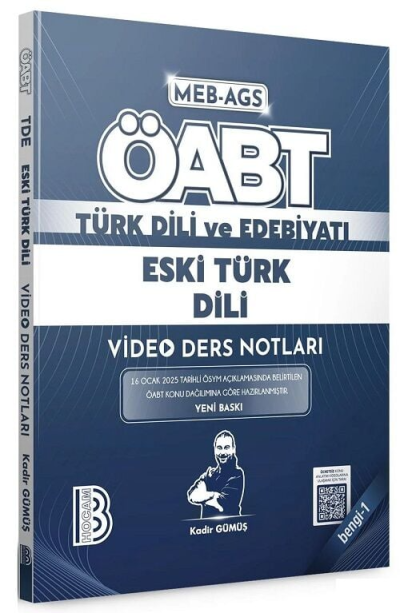 2025 ÖABT MEB-AGS Türk Dili ve Edebiyatı Eski Türk Dili Video Ders Notları Bengi-1 Benim Hocam Yayınları ANKA Fotokopi