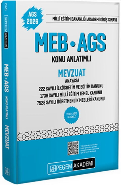 2026 MEB-AGS Konu Anlatımlı Mevzuat Pegem Akademi Yayıncılık ANKA Fotokopi
