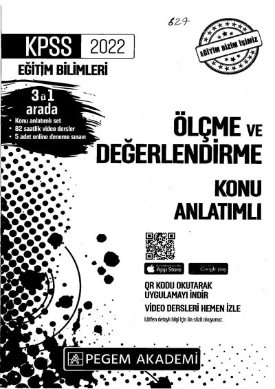 2022 KPSS Eğitim Bilimleri ÖLÇME VE DEĞERLENDİRME KONU ANLATIM ANKA Fotokopi